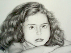 Графична рисунка на малко момиченце 2