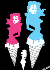 Поп арт илюстрации със сладоледи