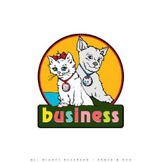 Лого с куче и коте