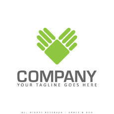 Лого със стилизирани ръце