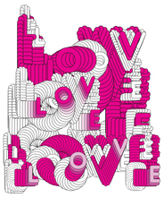 Постер с думата LOVE на бял фон