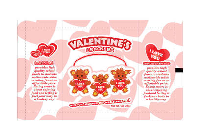 Дизайн на опаковки за крекери Valentine`s