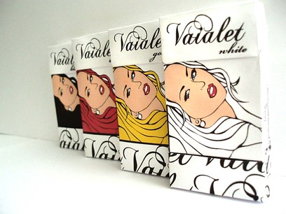 Design logo of "Vaialet" and cigarette boxes
