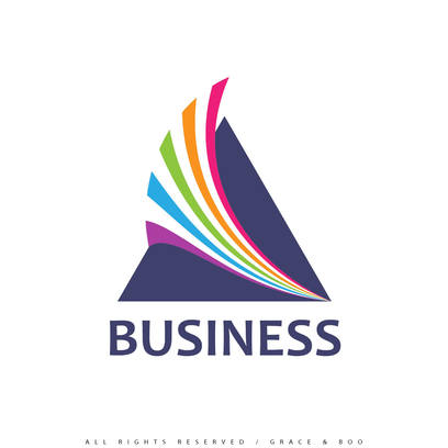 Rainbow and Pyramid graphical sign
