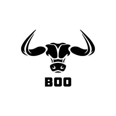 Unique graphical design of a logo / Boo